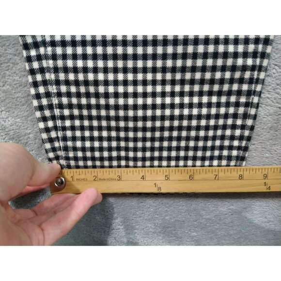 Talbots Pants Womens 20W Black White Plaid Flawless High Waist Straight Leg - Picture 6 of 10